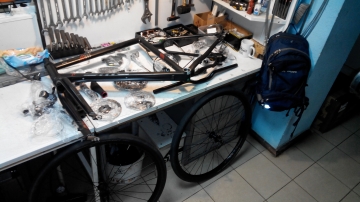 Сборка б/у велосипеда из коробки