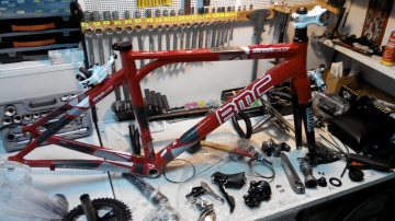 Сборка б/у велосипеда из коробки