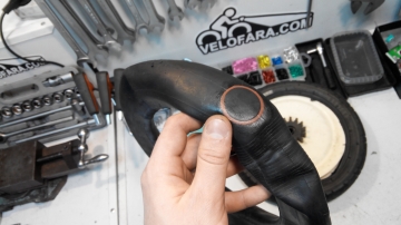 Ремонт камеры велосипеда (установка латки)