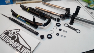 ТО пружинно-эластомерной вилки велосипеда