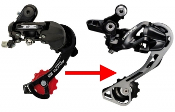 Замена заднего переключателя скоростей велосипеда